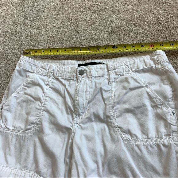 Calvin Klein jeans white cotton cargo shorts Sz 14 - Picture 7 of 9
